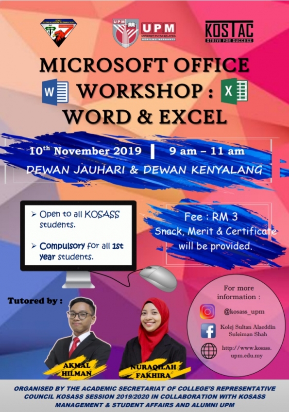 Bengkel Microsoft Word & Microsoft Excel